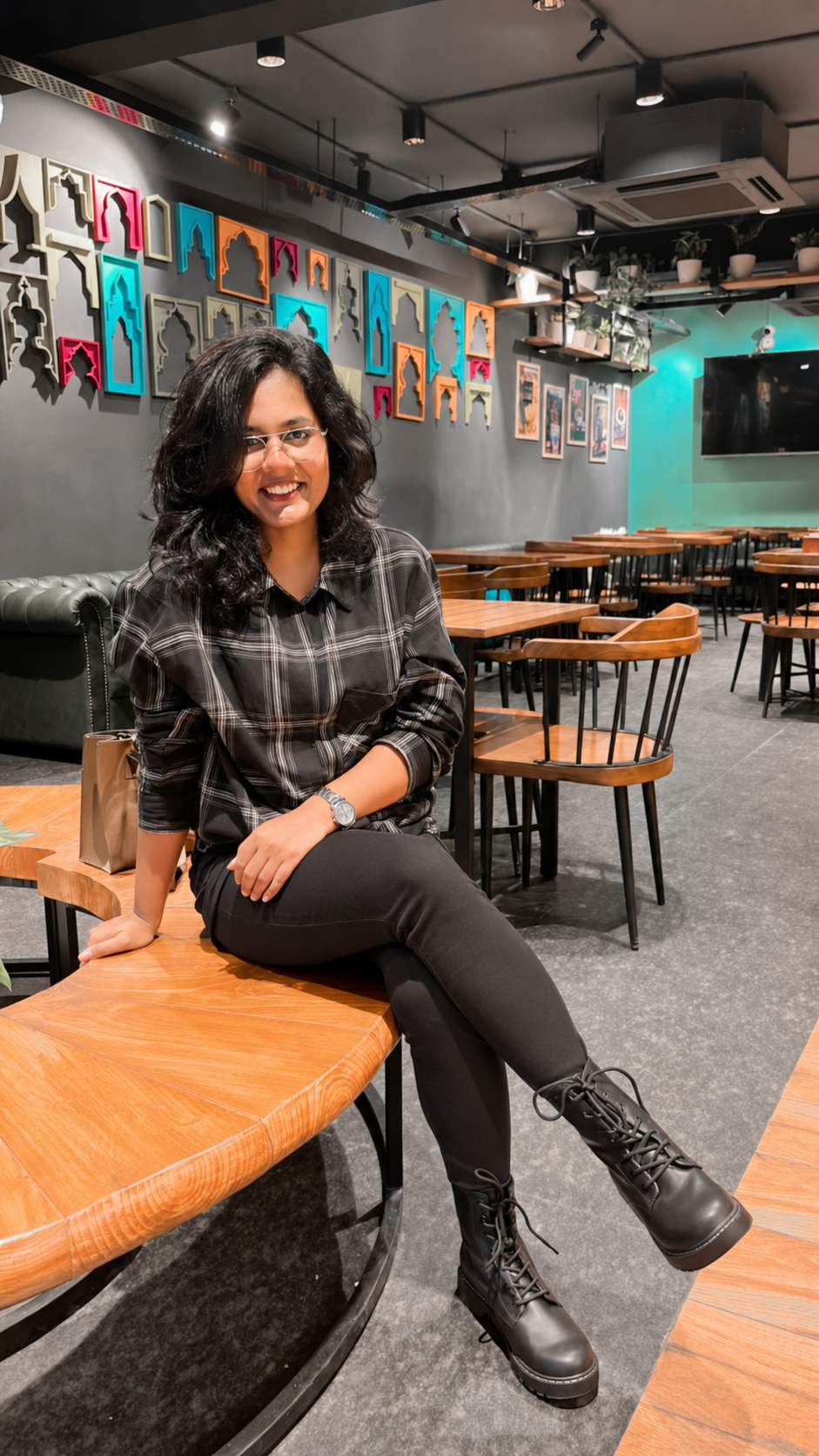 Kajal Rane in a quiet café